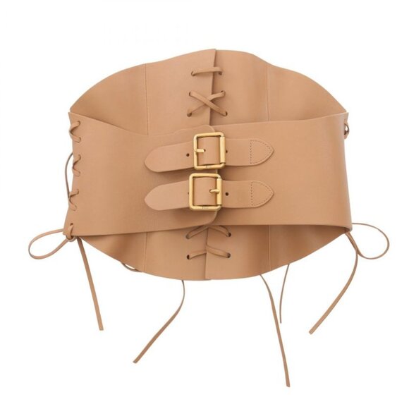 Dior Belt D-lace Corset Brown Leather main image 4